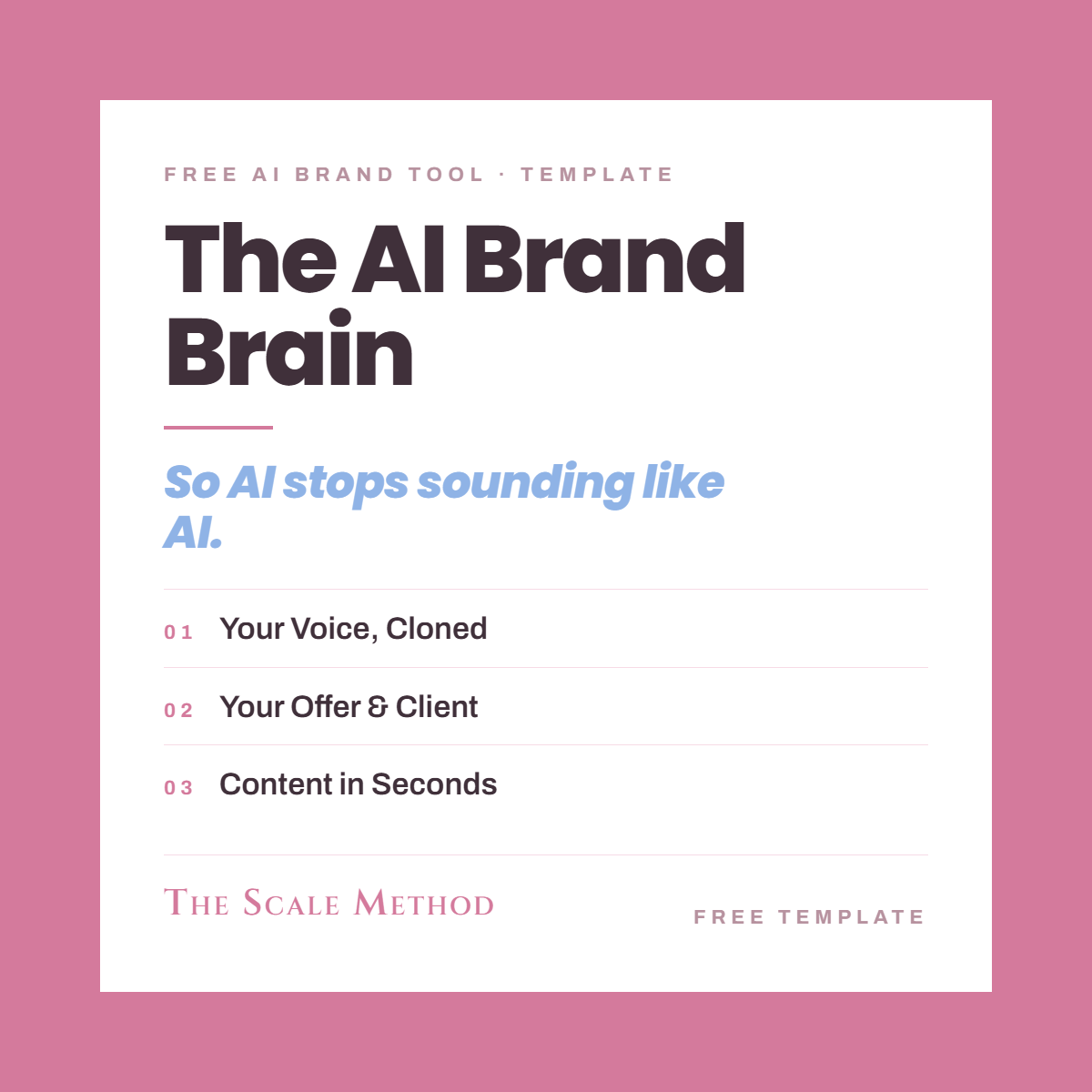 The AI Brand Brain template
